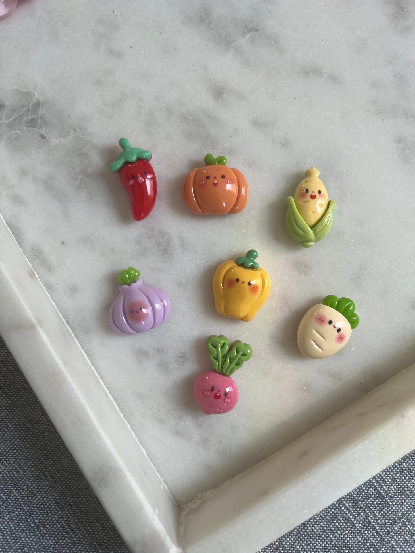 7 Pcs Veggie Magnet Set