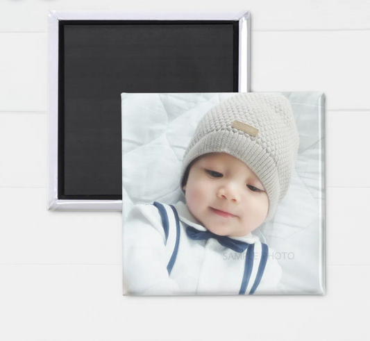 button magnet with baby photo