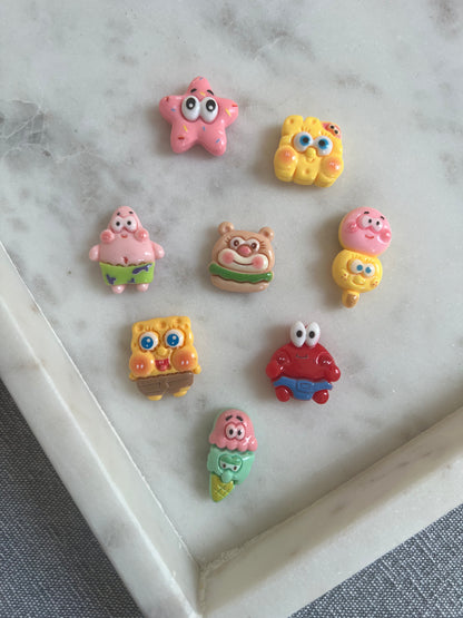 8 Pcs Silly Spongebob Magnet Set