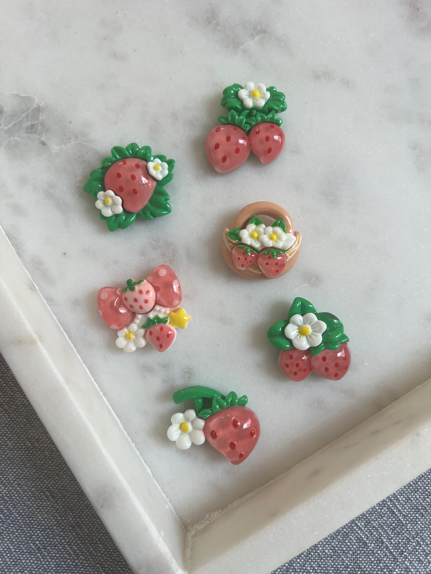 6 Pcs Strawberry Garden Magnets