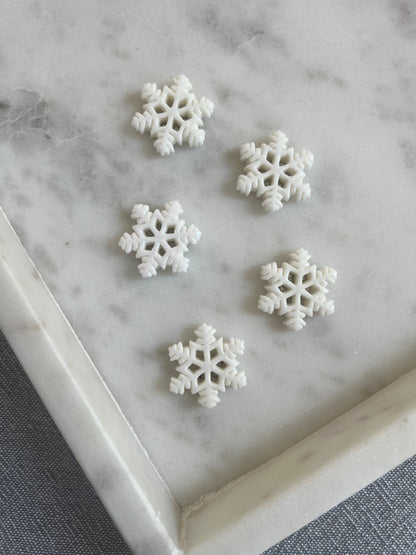 5 Pcs White Snowflake Magnets