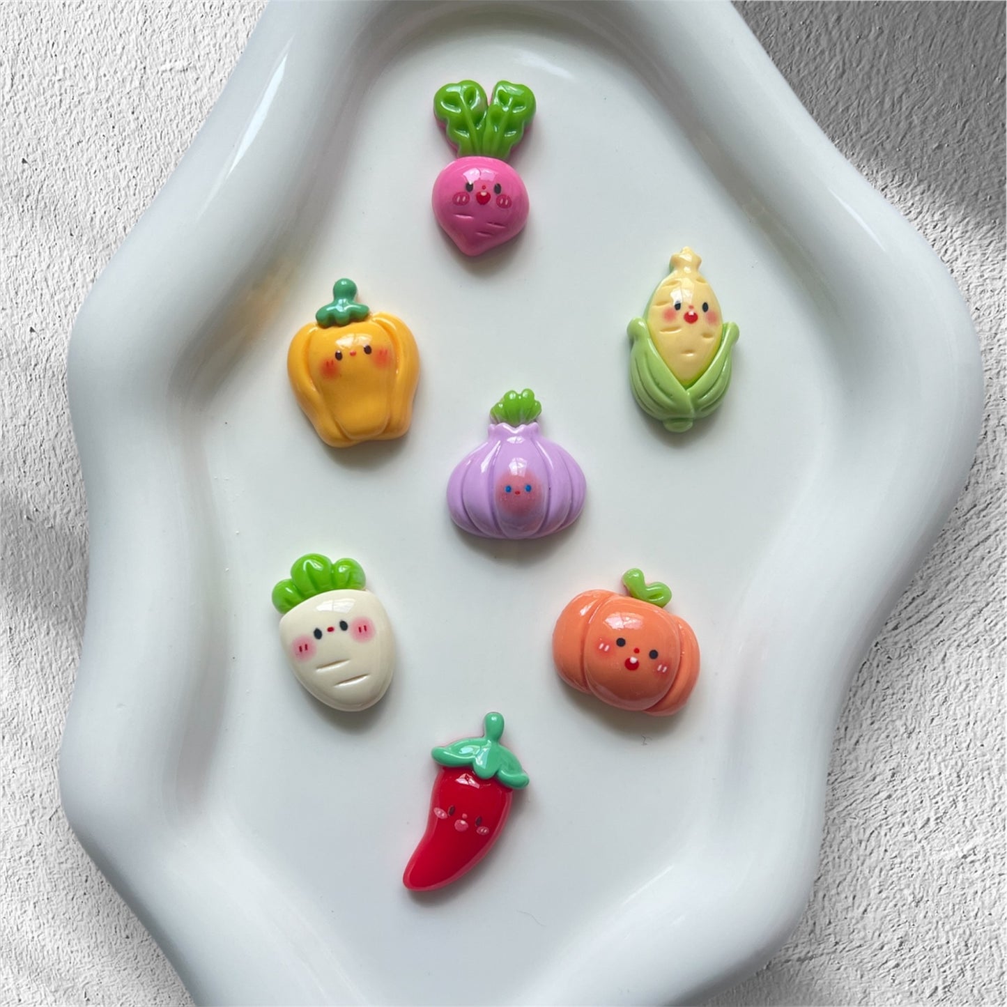 7 Pcs Veggie Magnet Set