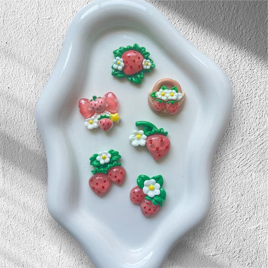 6 Pcs Strawberry Garden Magnets