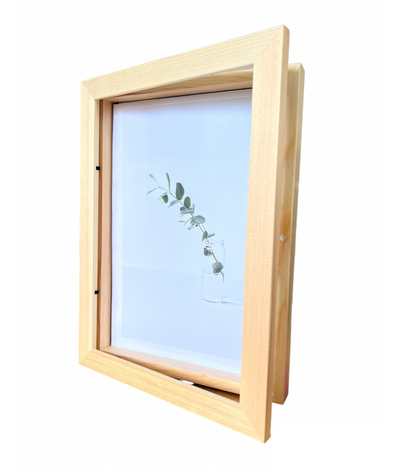 wooden magnetic frame with front opening 